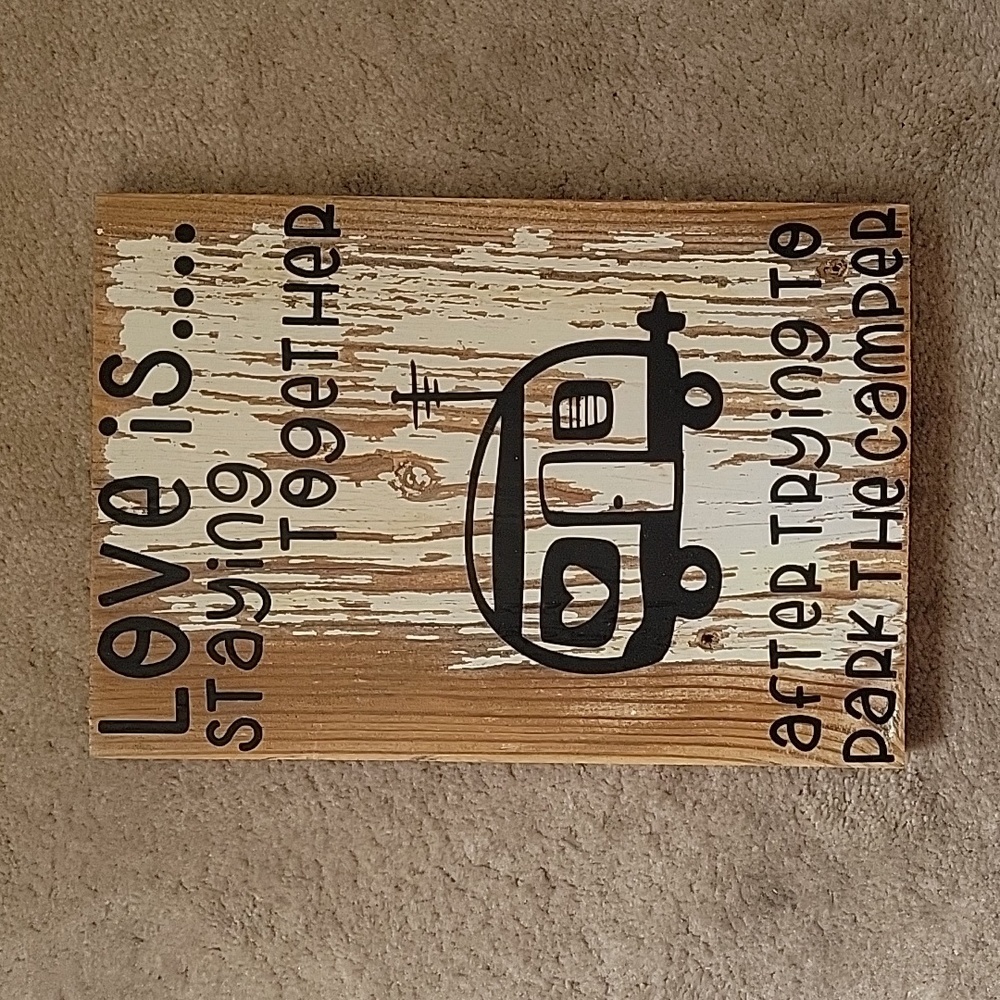 Handmade "Love Is......" Sign